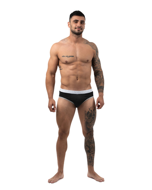 Luxe Brief Charcoal & Light Grey